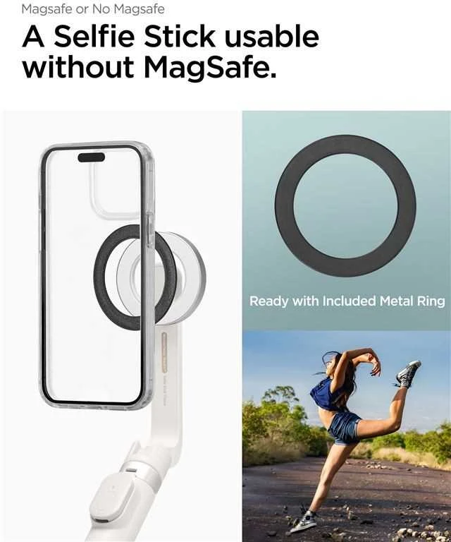 Asmenukių lazda Spigen S571W MagSafe Bluetooth with tripod – juodos spalvos