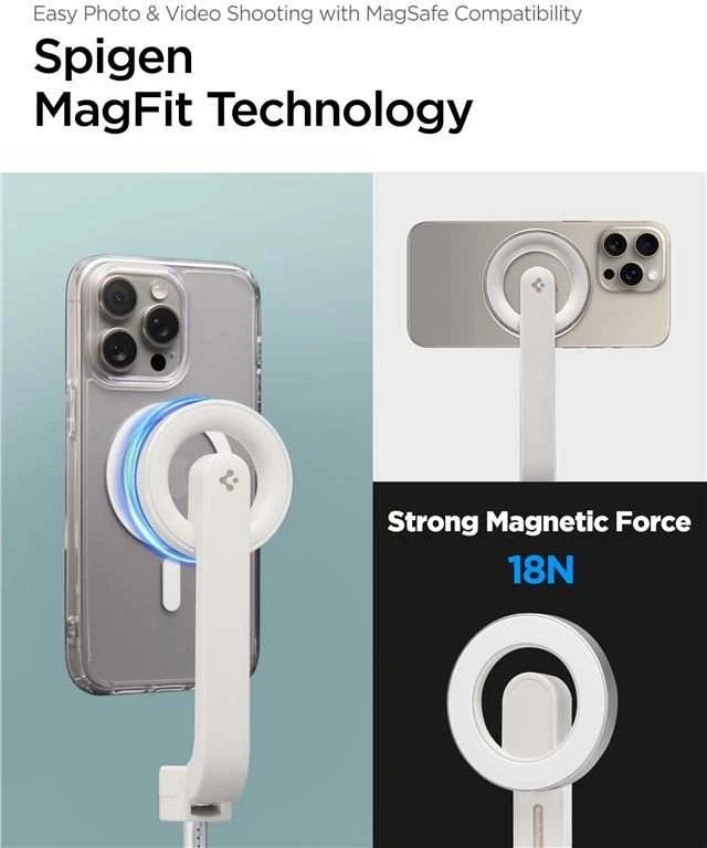 Asmenukių lazda Spigen S571W MagSafe Bluetooth with tripod – juodos spalvos