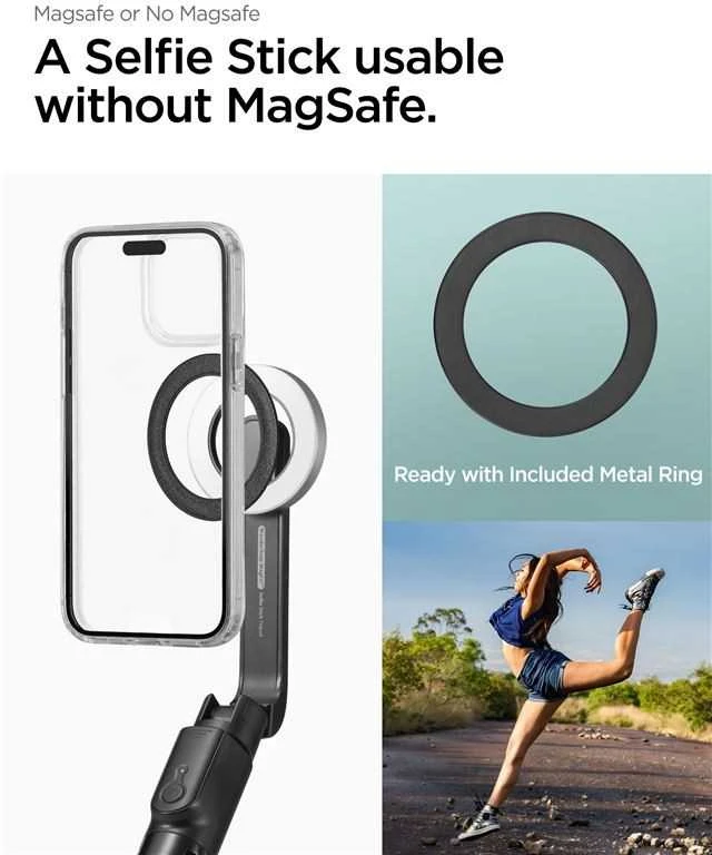 Spigen S580W MagSafe Bluetooth asmenukių lazda su trikoju – juodos spalvos