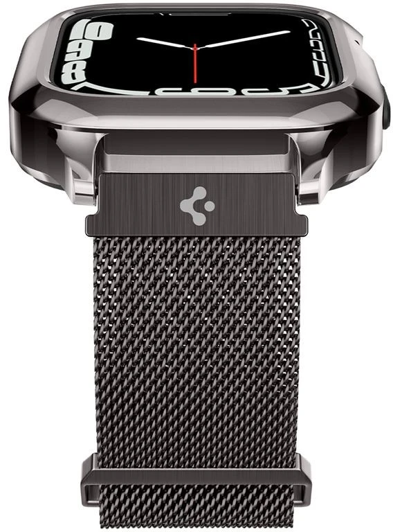 Dėklas Spigen Metal Fit Pro, grafitinė - Apple Watch 9/8/7 45mm