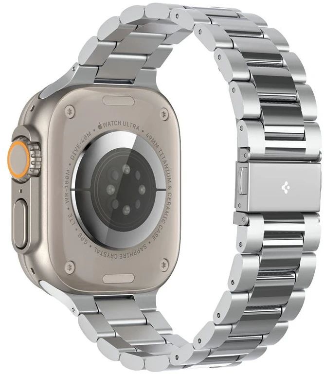 Spigen Modern Fit 316L dirželis, sidabro spalvos - Apple Watch 49mm/46mm/45mm/44mm/42mm