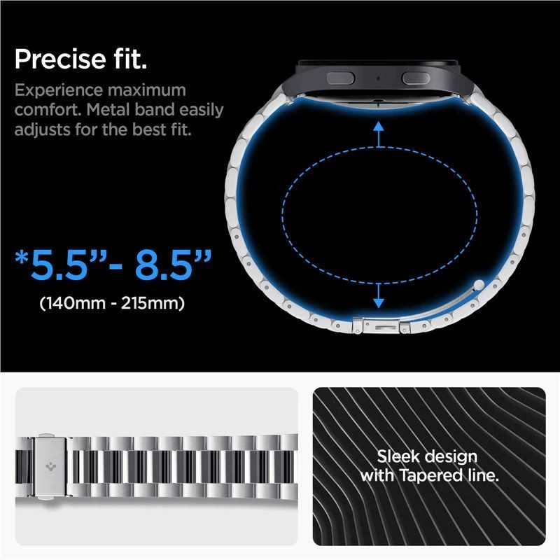Spigen Modern Fit 316L, sidabrinis - Samsung Galaxy Watch7 44/40 mm