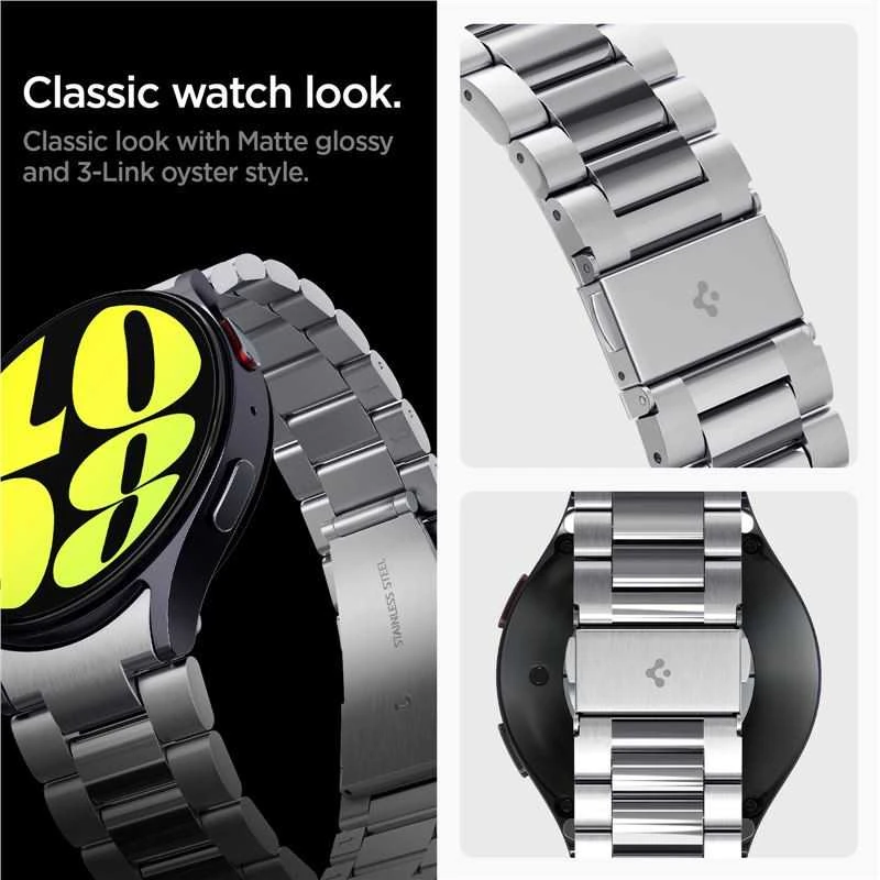 Spigen Modern Fit 316L, sidabrinis - Samsung Galaxy Watch7 44/40 mm