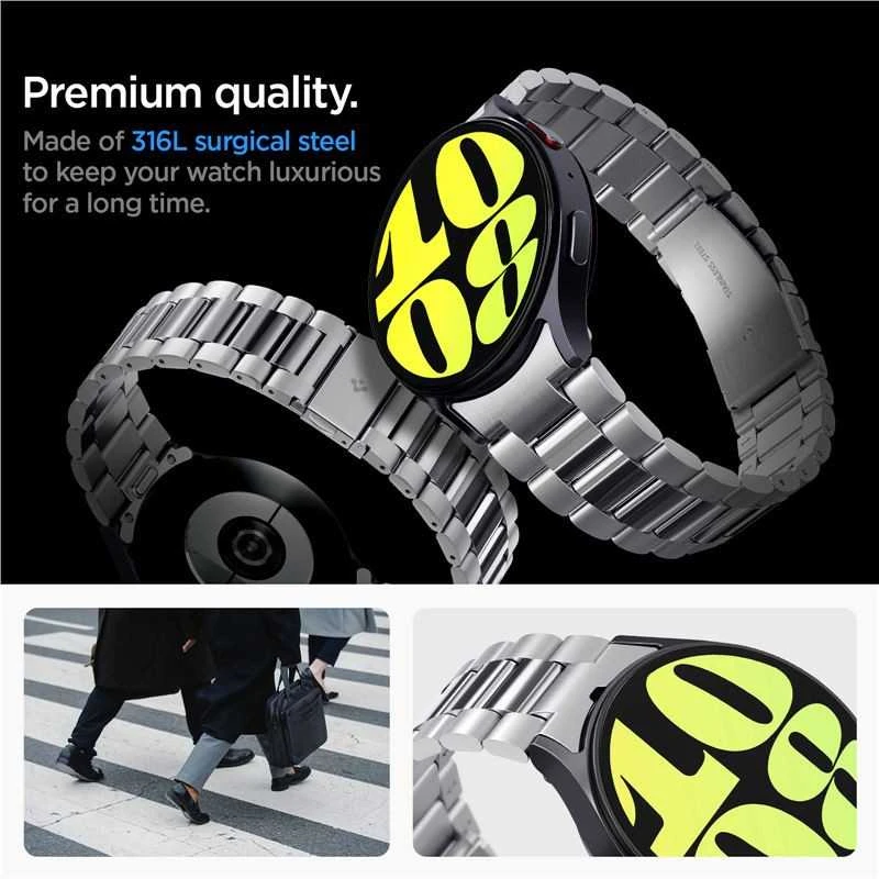 Spigen Modern Fit 316L, sidabrinis - Samsung Galaxy Watch7 44/40 mm