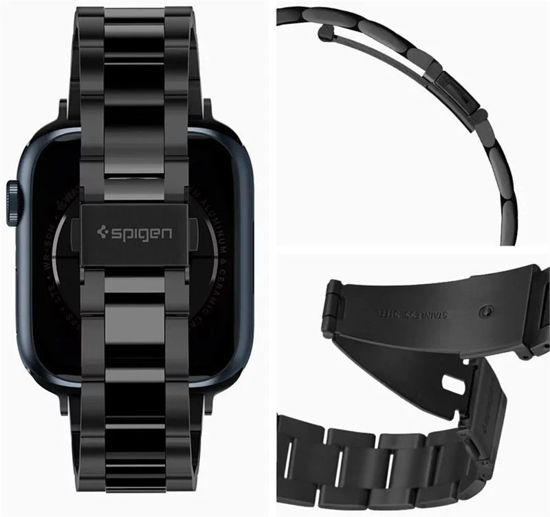 Išmaniojo laikrodžio Apple 4/5/6/7/8/SE dirželis, Juodos spalvos, 38/40/41mm