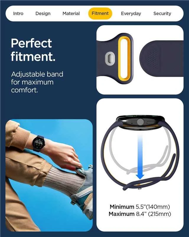 „Spigen Nano Pop Band“, mėlynių ir tamsiai mėlynas – „Google Pixel Watch 4/3/2/1“ 41 mm