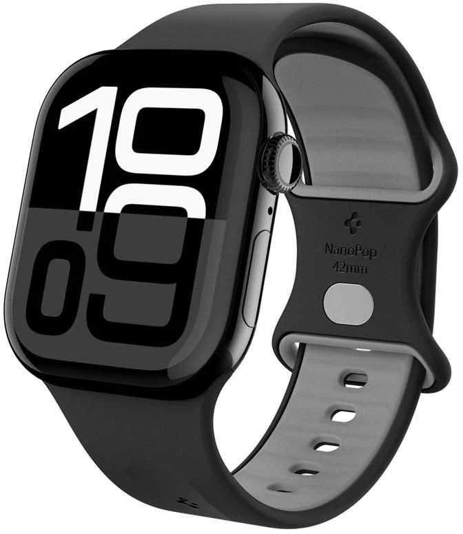 Juoda apyrankė Apple Watch 6 / 7 / 8 / 9 / 10 / SE ( 40/ 41/ 42 mm) laikrodžiui „Spigen Nano Pop”