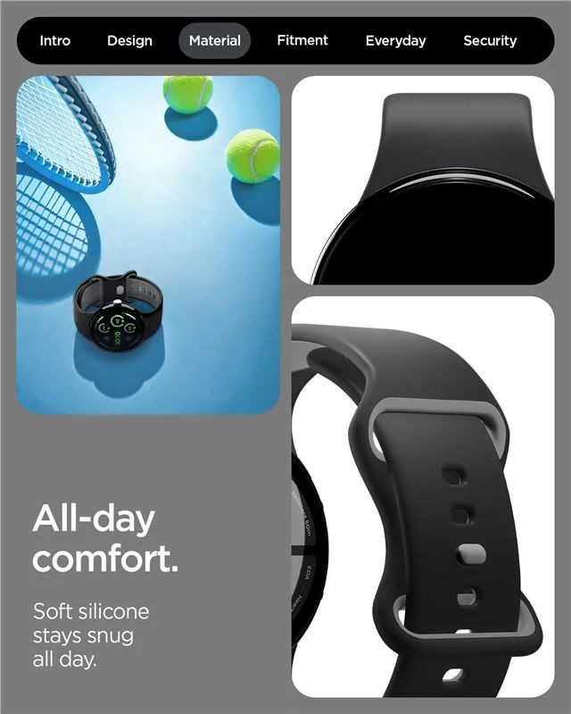 Spigen Nano Pop Band, juodas sesame - Google Pixel Watch 4/3/2/1 41mm