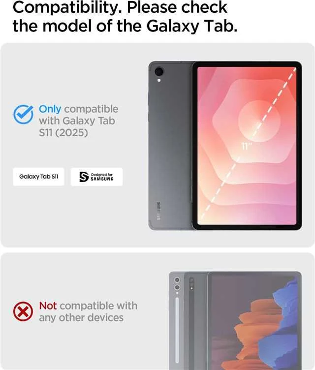 Spigen Nano Pop, juodas sesame - Samsung Galaxy Tab S11 (2025)
