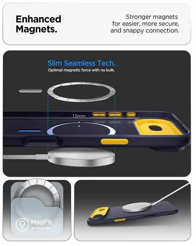 Spigen Nano Pop MagSafe dėklas skirtas Apple iPhone 17 Air – Navy mėlynos spalvos