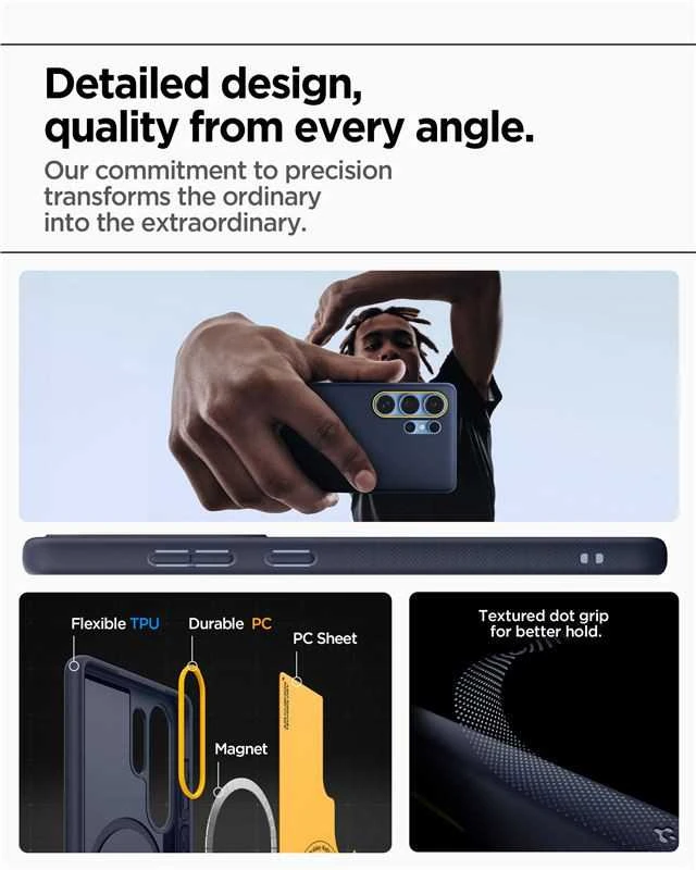 Dėklas Spigen Nano Pop MagSafe, mėlyna (blueberry navy) – Samsung Galaxy S25 Ultra