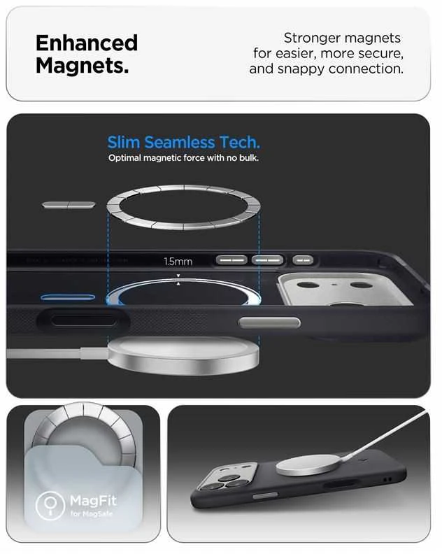 Dėklas Spigen Nano Pop MagSafe, juodas sesame - iPhone 17 Pro Max