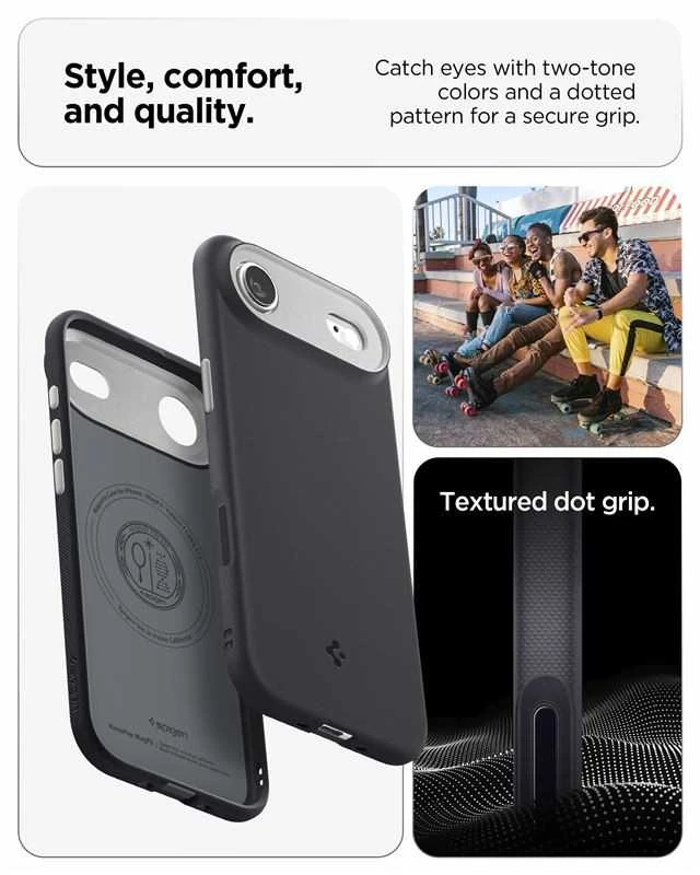 Spigen Nano Pop MagSafe dėklas skirtas Apple iPhone 17 Air – juodos spalvos