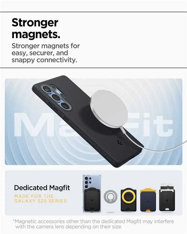 Spigen Caseology Nano Pop dėklas skirtas Samsung Galaxy S25 Ultra – juodos spalvos