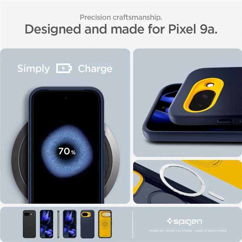 Dėklas Spigen „Nano Pop MagSafe“, mėlynių tamsiai mėlynas – „Google Pixel 9a“