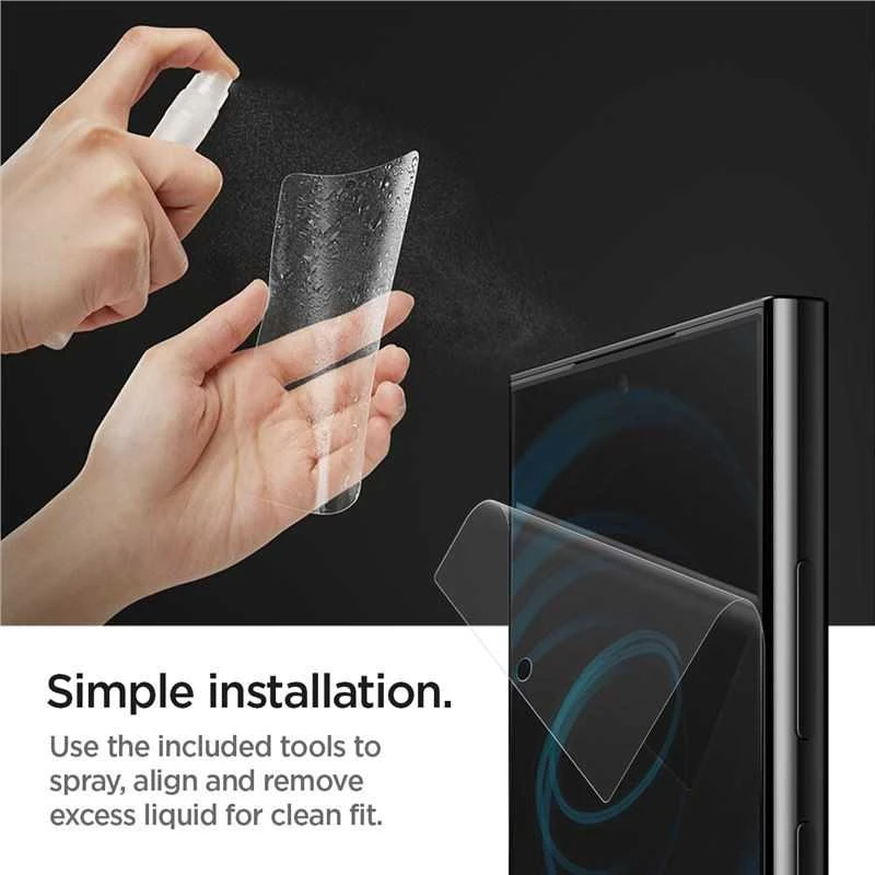 Hydrogel Film Samsung Galaxy S24 Ultra Spigen Neo Flex 2 vnt. skaidrus