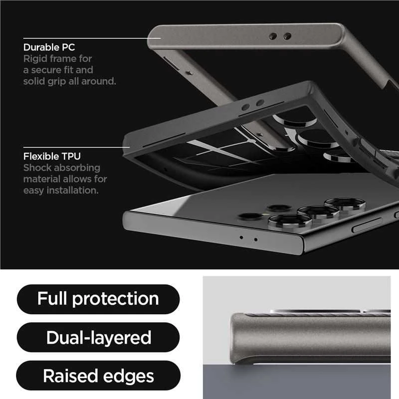 Dėklas Samsung Galaxy S24 Ultra Spigen Neo Hybrid Gunmetal