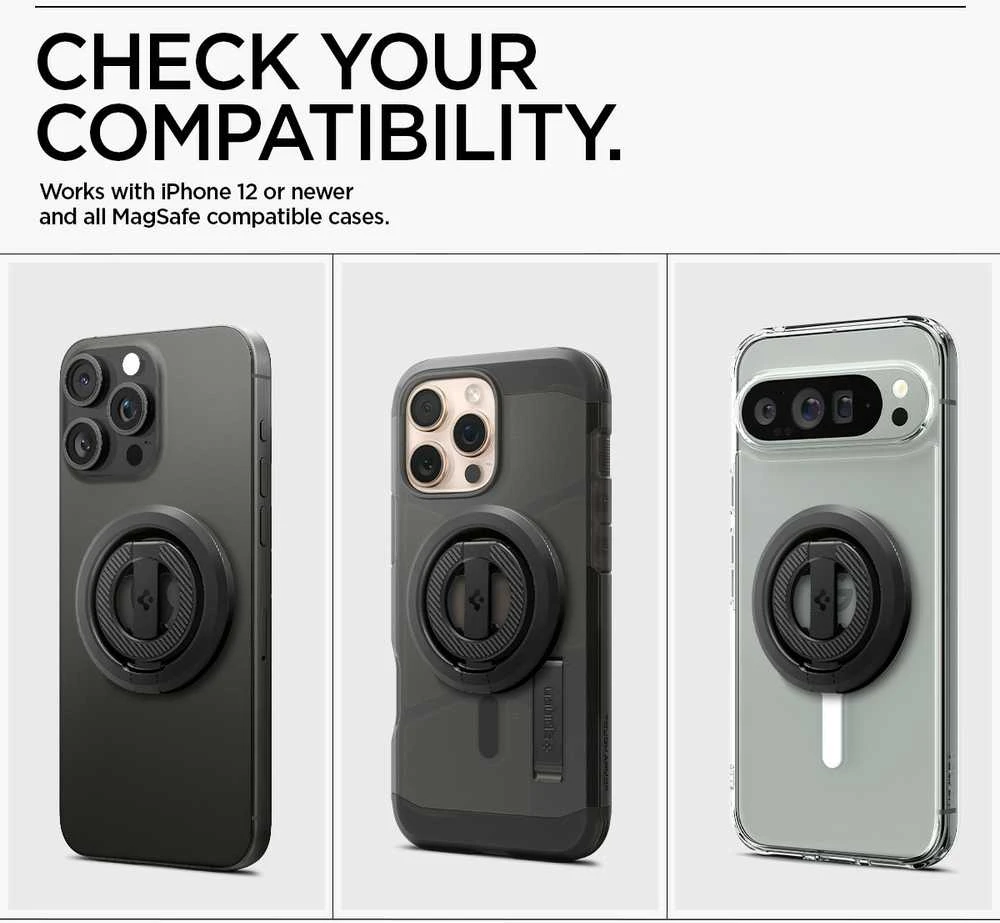 Spigen O-Mag magnetinis telefono laikiklis su reguliuojamu stovu