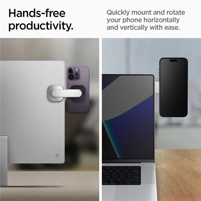 Spigen OneTap Monitorius/Nešiojamas kompiuteris Mount S312, sidabrinis
