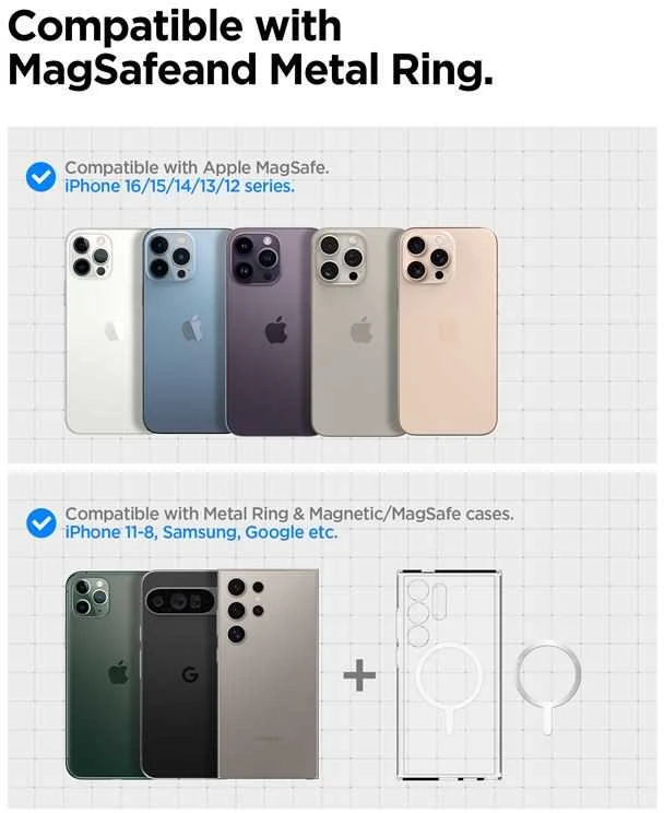 „Spigen OneTap Pro 4 MagSafe“ automobilinis įkroviklis, juodas - belaidis / su „AirVent“ kabliuku