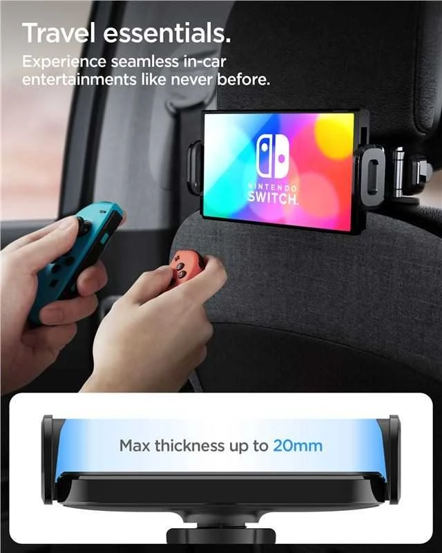 Spigen OneTap Universal Car Mount for Planšetė (headrest), juodos spalvos