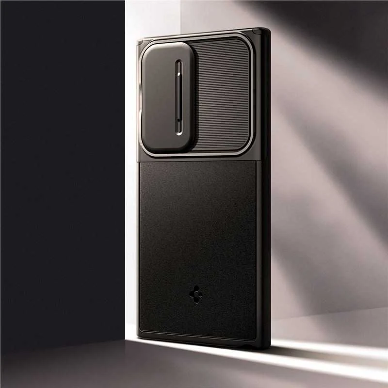 Samsung Galaxy S24 Ultra Spigen Optik Armor dėklas telefonui juodos spalvos