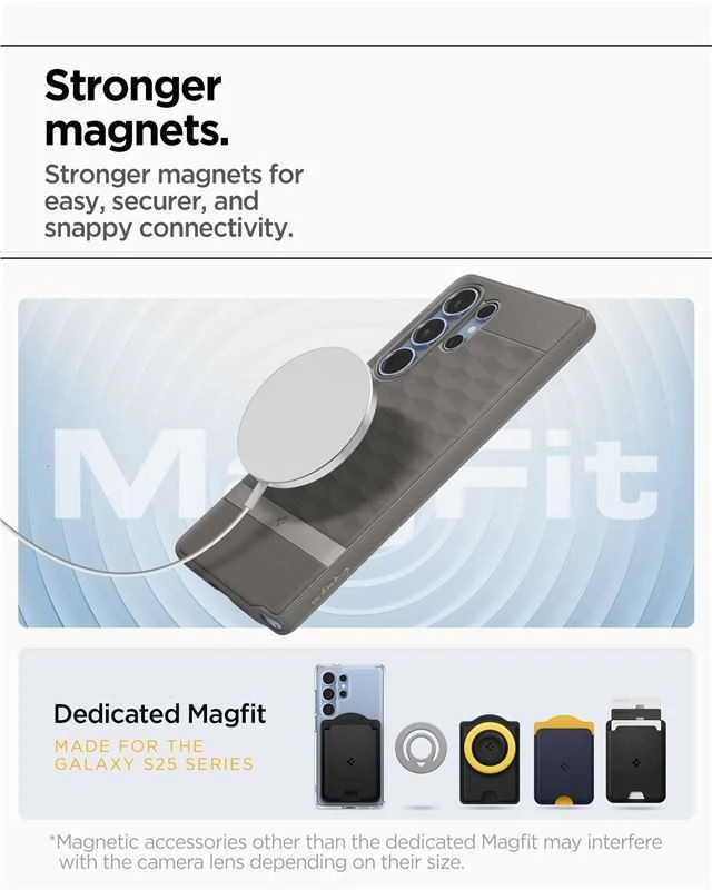 Spigen Caseology Parallax Mag MagSafe Samsung Galaxy S25 Ultra – dėklas telefonui pilkos spalvos