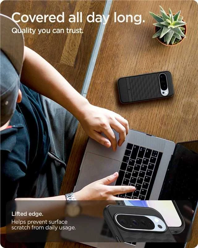 „Spigen Parallax Mag MagSafe“ dėklas, skirtas „Google Pixel 10 Pro XL“ – matinis juodas