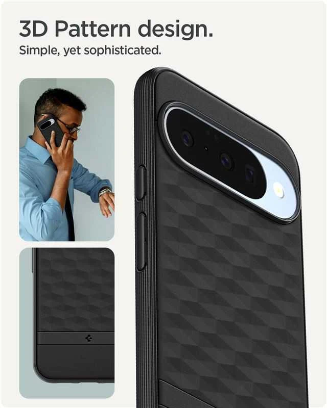 Spigen Parallax Mag MagSafe dėklas skirtas Google Pixel 10/10 Pro – matinis juodos spalvos