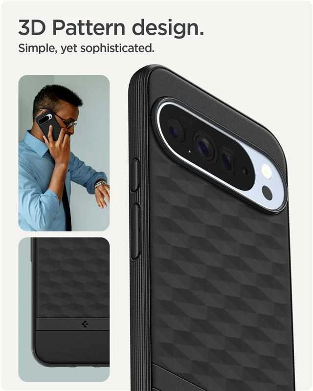 „Spigen Parallax Mag MagSafe“ dėklas, skirtas „Google Pixel 10 Pro XL“ – matinis juodas