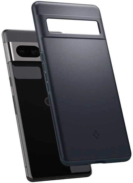 Dėklas Spigen Thin Fit, metalinis skalūnas - Google Pixel 7 Pro