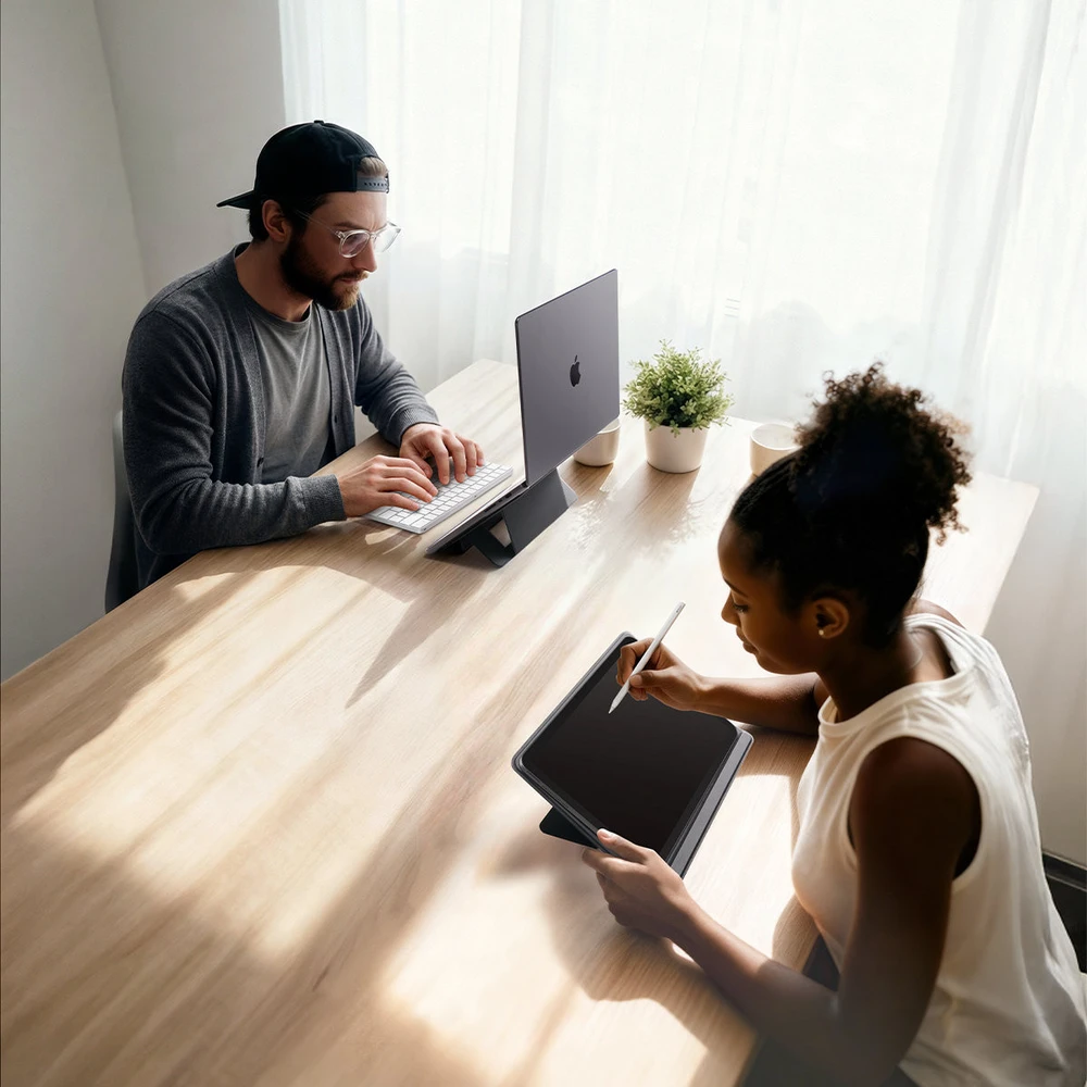 Spigen Slim Fold Nešiojamas kompiuteris Stand LD201-S7, juodas