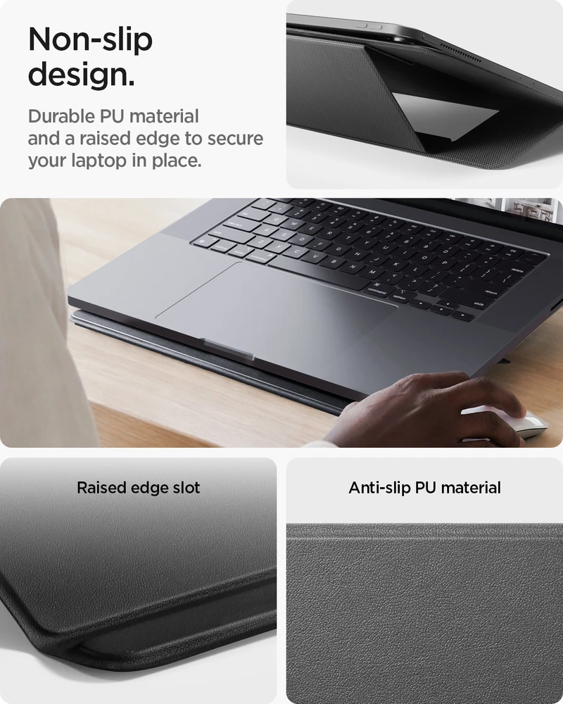 Spigen Slim Fold Nešiojamas kompiuteris Stand LD201-S7, juodas