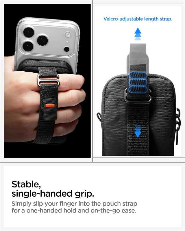 Dėklas Spigen Portable Organizer Pouch TintapZip MagSafe, juodos spalvos
