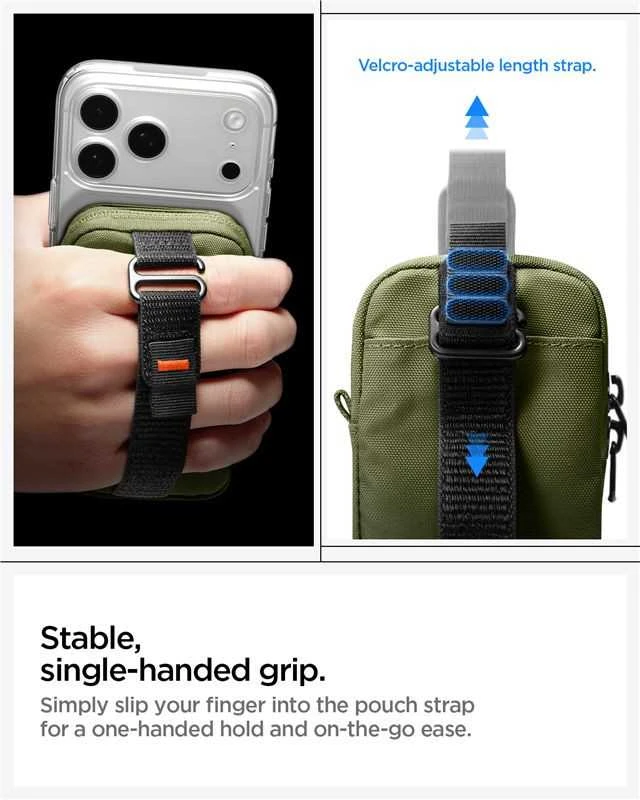 Spigen Portable Organizer Pouch TintapZip MagSafe, olive žalias