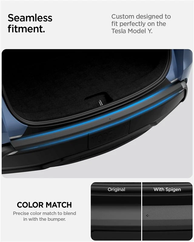 Spigen Galinio bamperio apsauga TG200-YJ, matinė juoda - Tesla Model Y(Juniper)