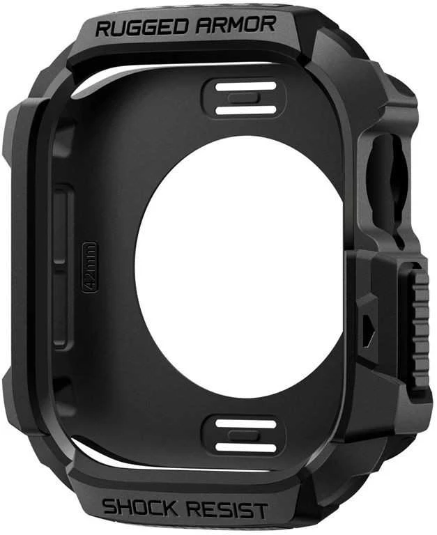 Spigen „Rugged Armor 2“, matinis juodas – „Apple Watch 11“ 42 mm