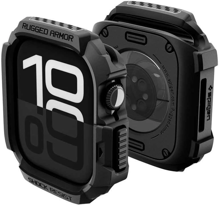 Spigen „Rugged Armor 2“, matinis juodas – „Apple Watch 11“ 42 mm