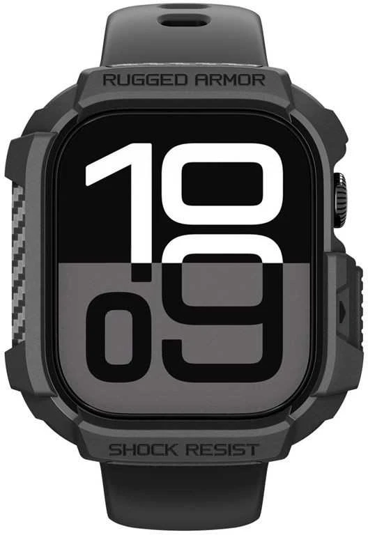 Spigen „Rugged Armor 2“, matinis juodas – „Apple Watch 11“ 42 mm