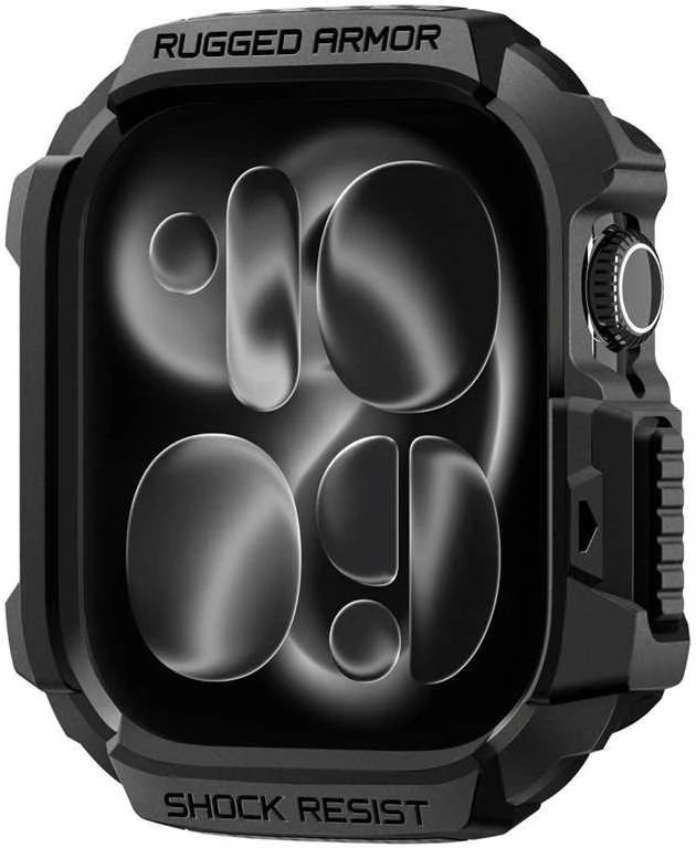 Spigen „Rugged Armor 2“, matinis juodas – „Apple Watch 11“ 42 mm