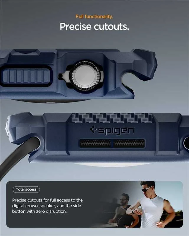 Dėklas „Spigen Rugged Armor 2“, mėlynas, mėlynas - Apple Watch 11 42mm