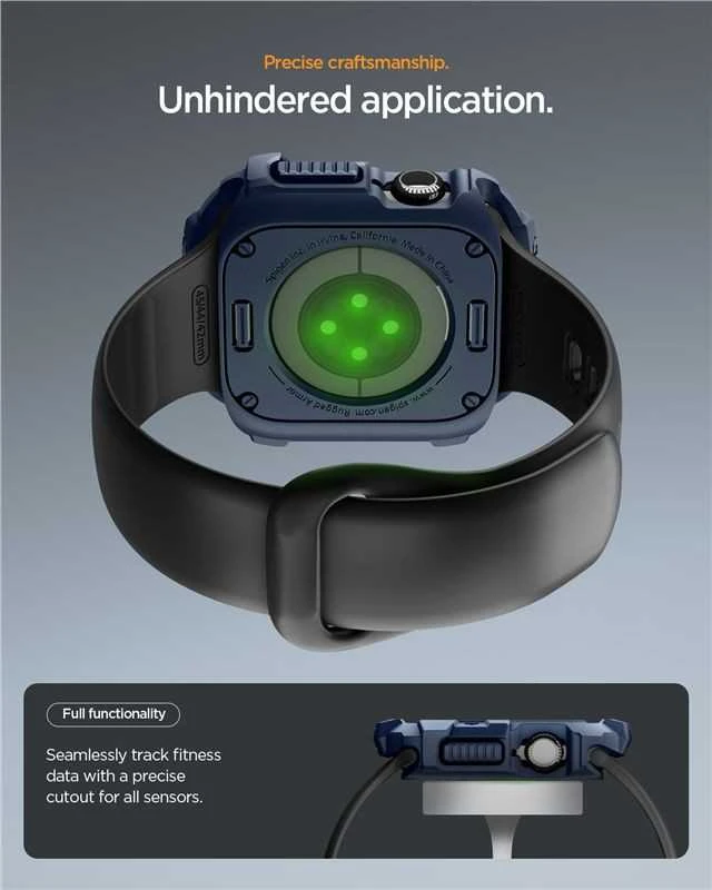 Dėklas „Spigen Rugged Armor 2“, mėlynas, mėlynas - Apple Watch 11 42mm