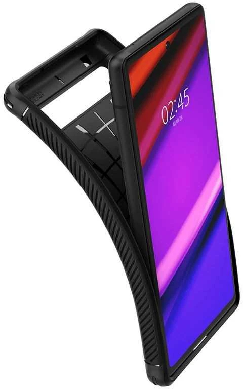 Dėklas Spigen Rugged Armor, juodas - Google Pixel 6a