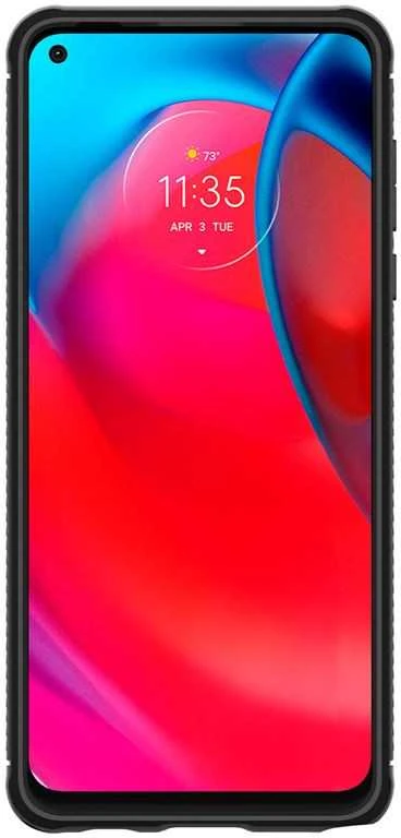 Dėklas Spigen Rugged Armor, juodas - Motorola Moto G Stylus 5G