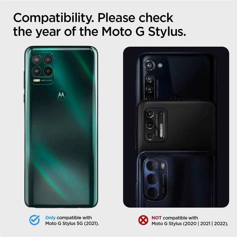 Dėklas Spigen Rugged Armor, juodas - Motorola Moto G Stylus 5G