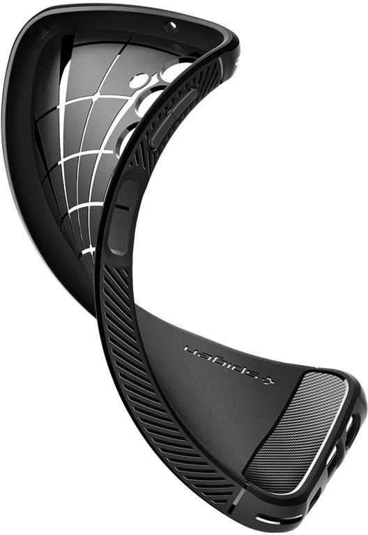 Dėklas Spigen Rugged Armor, juodas - Samsung Galaxy A14 5G