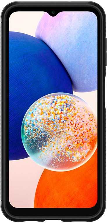 Dėklas Spigen Rugged Armor, juodas - Samsung Galaxy A14 5G