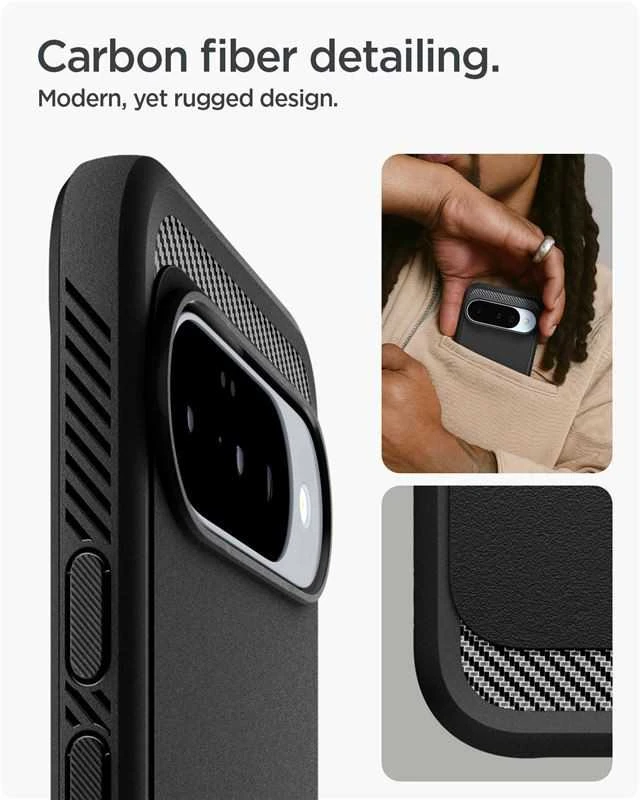 Dėklas SPIGEN RUGGED ARMOR MAG MAGSAFE GOOGLE PIXEL 10 / 10 PRO MATTE Juodas