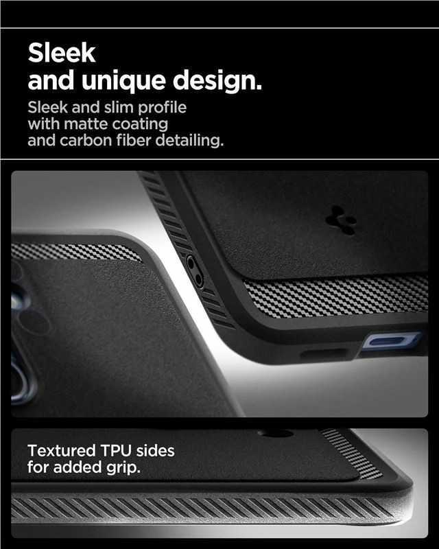 Spigen Rugged Armor Mag MagSafe Samsung Galaxy S25 – Matte dėklas telefonui juodos spalvos