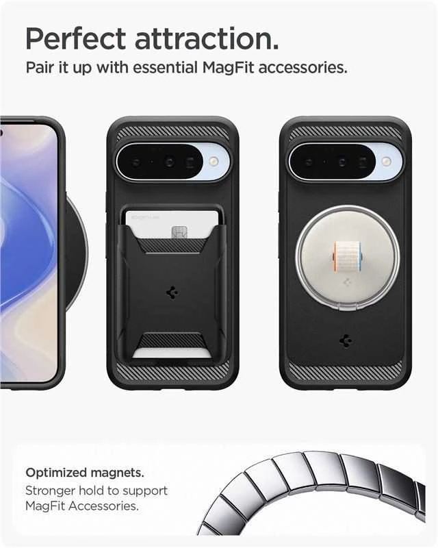 Dėklas SPIGEN RUGGED ARMOR MAG MAGSAFE GOOGLE PIXEL 10 / 10 PRO MATTE Juodas